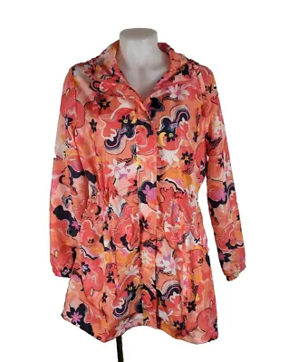 NWT - Vera Bradley Rose Agate Floral Packable Raincoat Jacket Sz Small • $27.74