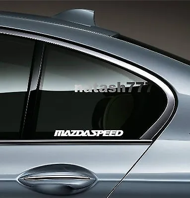 2 - MAZDASPEED 3 5 6 RX7 RX8 Mazda Racing Decal Sticker Emblem Logo WHITE • $14.50