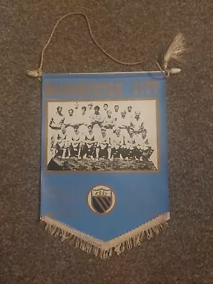 Rare Vintage Manchester City 1960s Small Pennant With Team FA Cup 1st Division • £12