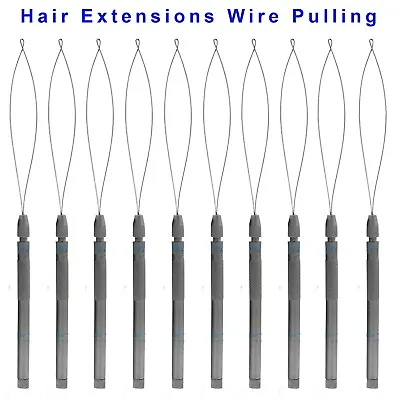 Hair Extensions Wire Pulling Hoop Loop Tool Ring Micro Hook Threader Needle • £15.95