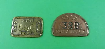 2 X Gwr / Great Western Railway Brass & Copper Pay Check / Cheque Tokens • £4.99