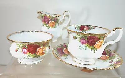 Royal Albert Old Country Roses 4-piece Teacup Set Bone China England Vintage Lot • $24.95