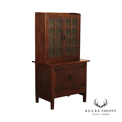 Antique Gustav Stickley Mission Oak Safe   Cabinet • $24995