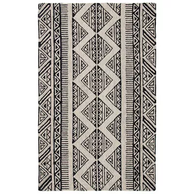 SAFAVIEH Metro MET452Z Handmade Black / Beige Rug • $57.99