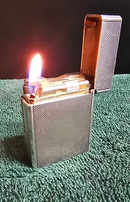 S.T. Dupont Lighter Vintage Line 1 Silver Microdiamond Head Lighter • $199