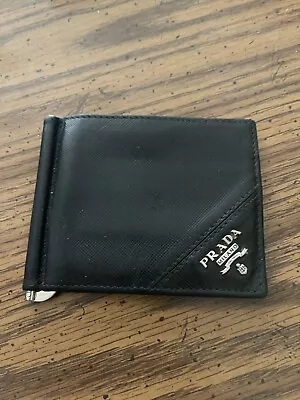 Vintage Prada Men’s Leather Bifold Wallet • $190