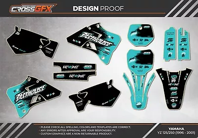 1996 1997 1998 1999 2000 2001 Graphics Kit For YAMAHA YZ 125 YZ 250 Decals  • $155