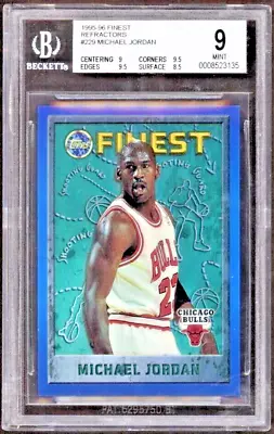 1995 96 MICHAEL JORDAN Topps Finest REFRACTOR #229 BGS 9 Mint W 9.5 Gem ONLY 35! • $2499