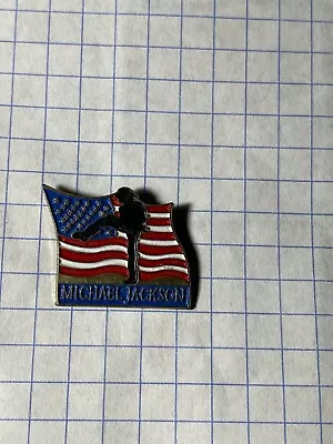 Michael Jackson USA Flag Pin Badge • $8