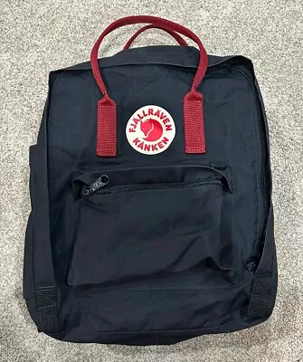 Fjallraven Kanken 23510 15'' Laptop Universal Backpack Black/Red Excellent • $32