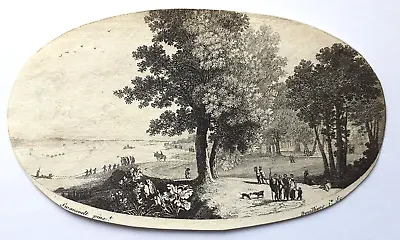 After SWANEVELT - COASTAL LANDSCAPE WITH FIGURES. Original Etching By DEVILLIERS • £10.99