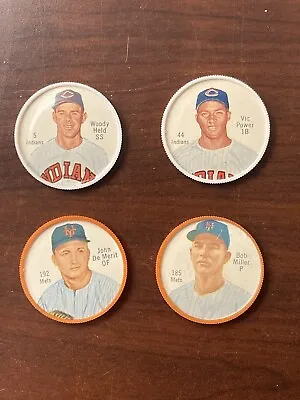 4 Vintage 1962 Salada Tea Baseball Coins - Mets & Indians • $15