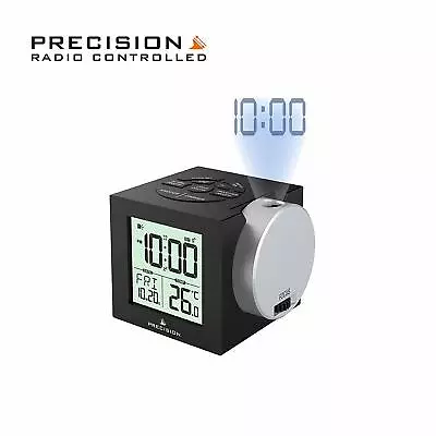 Precision Projection Digital Alarm Clock Radio Controlled Multi Colour View  • £31.99