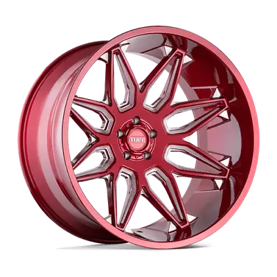 1 New 22X12 -45 5X127 Tuff T3B Candy Red Wheel/Rim • $335.11