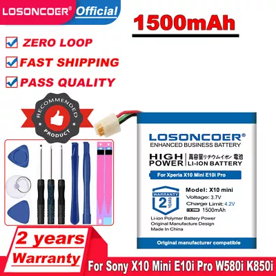 $21.75 • Buy LOSONCOER Top Brand 100% New 1500mAh Battery For Sony Ericsson Xperia X10 Mini 