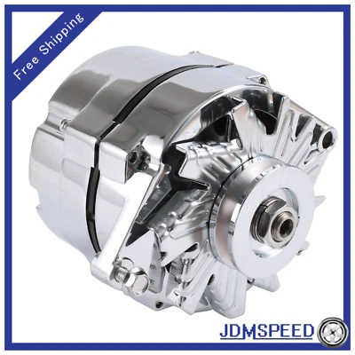 $86.88 • Buy For Chrome BBC SBC Chevy GM Alternator 1 Wire Chevy 327-350-396-427-454 110Amp