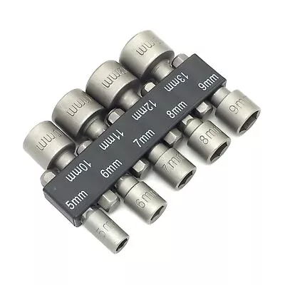 9pcs Power Hand Driver Drill Tools Set 513mm Metric Socket Wrench Set Power Nuts • $11.60