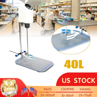 $160 • Buy 40L Lab Electric Overhead Stirrer Mixer Agitator Homogenizer + Digital Display