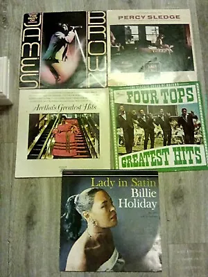 £5 • Buy James Brown,Billie Holiday,Percy Sledge,Four Tops,Aretha Franklin Albums Vinyl