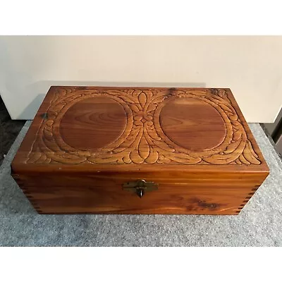 Beautiful Wooden Box With Lock And Key  10.5 X6 X 3.75 Inches   # 1737 • $30