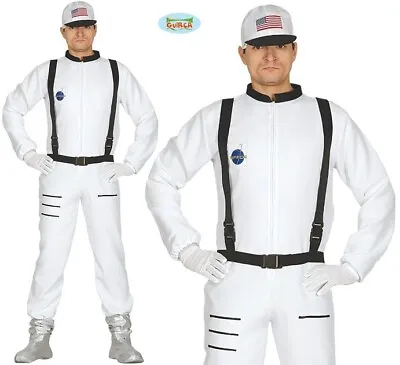 Mens Astronaut Fancy Dress Costume Spaceman Space Man Astranaut Outfit Fg • £21.99