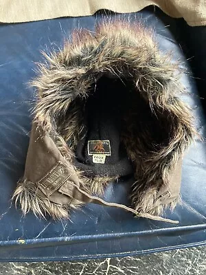 Legendary Original Deer Gear Faux Fur & Canvas Winter Mohawk Style Trapper Hat • $24