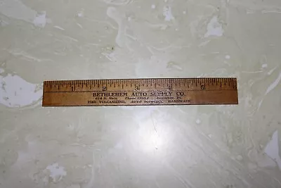 Vintage 6  Wooden Ruler From Bethlehem Auto Supply Co. Bethlehem Pa. • $15