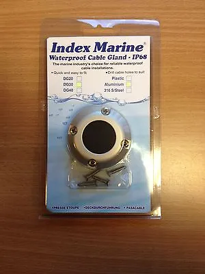 £35.95 • Buy NEW INDEX Boat Waterproof Cable Gland Aluminium Rubber Marine Grommet DG 30 Rib