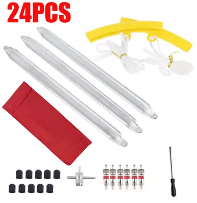 24pcs Tire Lever Tool Spoon Motorcycle Tire Change Bicycle Dirt Bike Touring Kit • $17.42