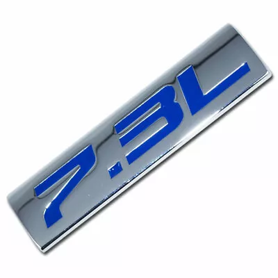 Chrome Blue Metal 7.3l Engine Race Motor Swap Emblem Badge Trunk Hood Door D • $9.88