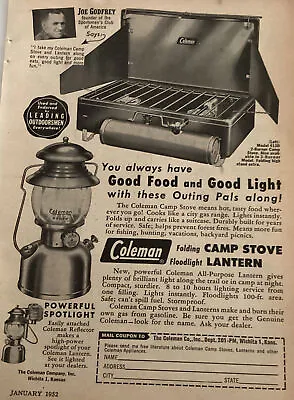 Vintage 1952 Print Ad Coleman Pyrex Spotlight Lantern Camp Stove Advertisement • $22.01