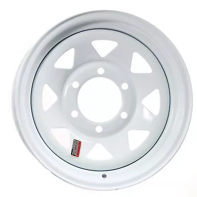 Trailer Wheel Rim 16x6 16 In. 6 Bolt Hole 5.5 In. OC White Steel Spoke Wheel • $81.97