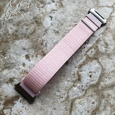 Pearl Pink Sports Hook And Loop Adjustable Nylon Band Strap For Fitbit Ionic • $48.70