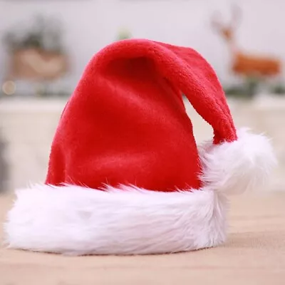 £4.85 • Buy Plush Santa Claus Hat Christmas Party Adult Child Large Ball Santa Hat