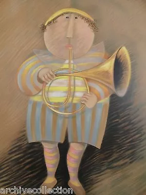 Graciela Rodo Boulanger  Musicien Jaune  Original Lithograph Art • $500