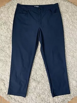 WA VRST Men 36x30 Blue Stretch Straight Leg Slacks Lightweight Dress Golf Pants • $13.99