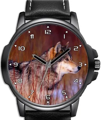 Attentive Look Gray Wolf Unique Unisex Beautiful Wrist Watch UK FAST • $98.64
