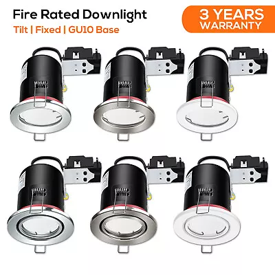 Fire Rated | LED Recessed Ceiling Downlights GU10 IP65/IP20 Spotlight Fixed&Tilt • £54.64