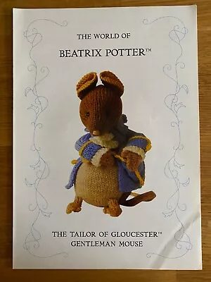 Beatrix Potter Alan Dart Tailor Of Gloucester Gentleman Mouse Knitting Pattern • £9