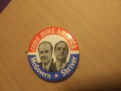 Presidential George McGovern Pin Back Campaign Button Sargent Shriver  Jugate . • $7.99