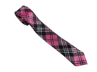 Unisex Pink Tartan Tie Fancy Dress Dancewear Party Scottish School Girl  • £3.25