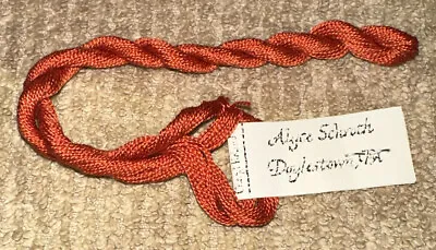 Vintage Alyce Schroth Hand Dyed Spun Silk 20yds Bright Rust Embroidery Floss • $9.97