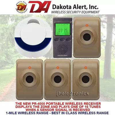 Dakota Alert Dcma-4000+mtpr-4000 Wireless Motion Detector Alarm - 4 Sensors • $319.99