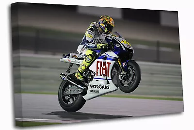 Valentino Rossi Moto Gp Canvas Wall Art  Print Ready To Hang • $40.67