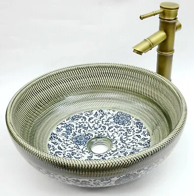 £79.99 • Buy Vintage Bathroom Cloakroom Ceramic Counter Top Wash Basin Sink Washing Bowl