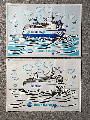 Original 1980s North Sea Ferries Children's Travel Agents Posters • £15