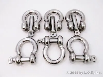 (6) 3/4  Stainless Steel D Ring Anchor Bow Shackle W 3/4  Pin OFF-ROAD RECOVERY • $244.50