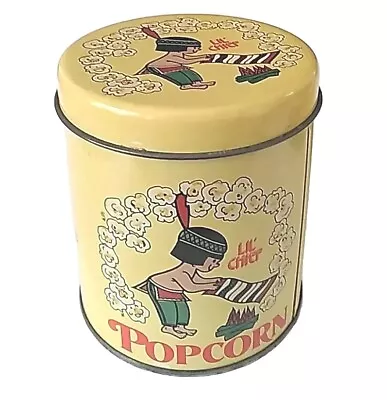 Vintage Lil’ Chief Popcorn Tin Stock Popcorn Iowa Collector Indian  • $12.99