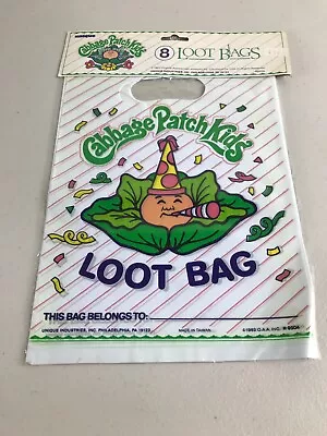 CABBAGE PATCH KIDS VINTAGE 1984 FAVOR BAGS (8) ~ Birthday Party Supplies Loot • $7.52