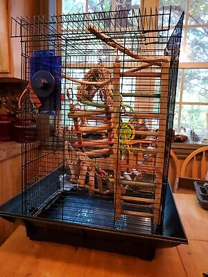 Hendryx Prevue Large Vintage Bird Cage With Toys Ladders  • $150